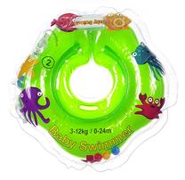 Надувной круг для шеи Baby Swimmer Inflatable Neck Ring, зеленый цв.