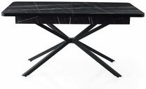 Valgomojo stalas išskleidžiamas Kalune Design Falcon, balta sp./juoda sp., 160 - 200 cm x 90 cm x 79 cm