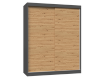 Шкаф IGA 160, антрацитовый цв./дубовый цв., 160 см x 61 см x 200 см