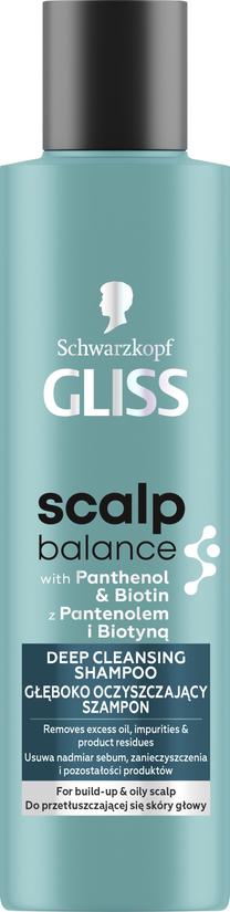 Šampūnas Schwarzkopf Gliss Scalp Balance with Panthenol & Biotin, 200 ml