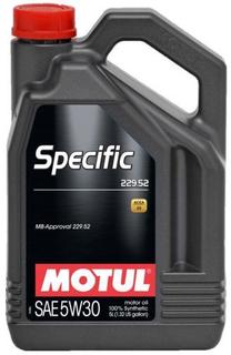 Motoreļļa Motul Specific 229.52 5W - 30, sintētiskais, 5 l