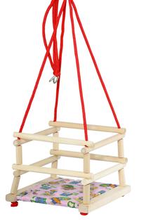 Pakabinamos sūpynės - kėdutė vaikams 4IQ Kulverstukas Square, 33.7 cm, raudona sp.