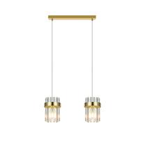 Светильник навесной Light Prestige Vetro, E14, 2 x 10 Вт, прозрачный цв. / золотой цв., 14 x 20 см