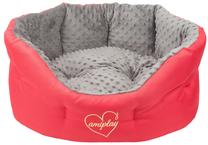 Guļvieta mājdzīvniekiem Amiplay Babydoll, sarkana krās./pelēka krās., M