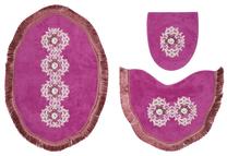 Комплект ковриков для ванны Foutastic Klozet TKM.000197, фуксия (magenta) цв./розовый цв., 100 см x 60 см