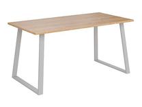Stalas, ąžuolo sp./pilka sp., 160 cm x 80 cm x 76 cm