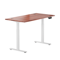 Kompiuterio stalas reguliuojamo aukščio Up Up Bjorn KD-57051PT/W-ED22-80M, 150 cm x 75 cm, 72 - 120 cm, balta sp./riešuto sp.