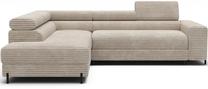 Kampinė sofa - lova Colesio, kreminė sp., kairinė, 200 x 274 cm x 93 cm