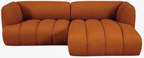 Modulinė sofa Micadoni Harry Velvet, oranžinė sp., dešininė, 240 x 160 cm x 72 cm