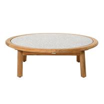 Kavos staliukas Miloo Peneco L, pilka sp./ruda sp., 90 cm x 90 cm x 30 cm