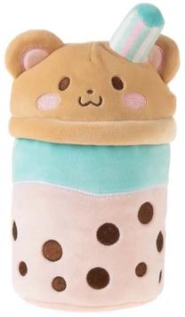 Mīkstā rotaļlieta lācis Epee Bubble Tea Bubbles Sugar Bear, daudzkrāsaina, 21 cm
