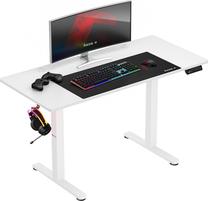 Arvutimängulaud reguleeritava kõrgusega Huzaro Hero 8.2, 120 cm x 60 cm, 72 - 118 cm, valge v.