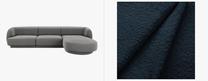 Kampinė sofa Micadoni Miley MIC_RC_101_F1_MILEY5, mėlyna sp., dešininė, 156 x 225 cm x 70 cm