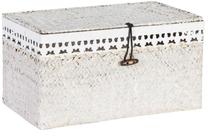 Daiktadėžė su dangčiu Home4you, balta sp., 26 x 14 x 13 cm