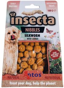 Skanėstas šunims Antos Insecta Nibbles Silkworm & Carrot, 0.1 kg
