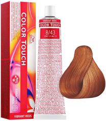 Matu krāsa Wella Color Touch - Vibrant Reds, light blonde red gold krās., 8/43, 60 ml