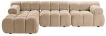 Modulinė sofa Micadoni Bellis, smėlio ruda sp., kairinė, 282 x 155 cm x 70 cm