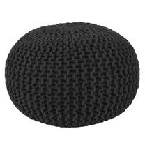 Pufas LABEL51 Knitted 432814, juoda sp., 50 cm x 50 cm x 35 cm