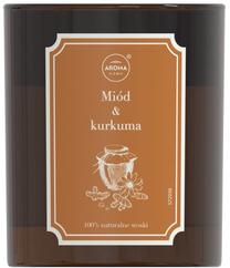 Свеча, ароматическая Aroma Miod & Kurkuma, 160 г, коричневый цв.