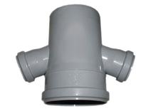 Ar četriem zariem iekštelpu kanalizācijai Wavin Optima, 110 mm x 50 mm x 50 mm, 67 °