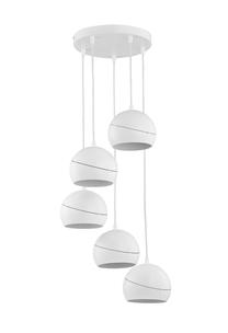 Valgusti rippuv TK Lighting Yoda White 2075, E27, 5 x 60 W, valge v. / valge v.