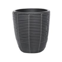 Puķu pods Home4you Wicker, plastmasa, 28 cm x 28 cm, Ø 28 cm, pelēka krās.