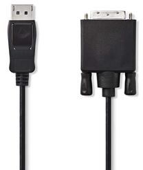 Vads Nedis DisplayPort male, DVI-D 24+1-Pin Male, 2 m, melna krās.