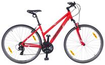 Dviratis turistinis Merida Crossway 5-V Lady, 28 ", 17'' rėmas, juoda sp./raudona sp.