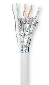 Сетевой кабель Vivolink F/FTP CAT6A, PROCAT305W, 305 м, белый цв.