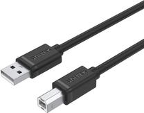 Vads Unitek USB 2.0 A To USB B USB 2.0 A male, USB B male, 5 m, melna krās.