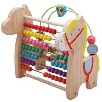 Attīstoša rotaļlieta Educational Wooden Horse, 16.5 cm, daudzkrāsaina