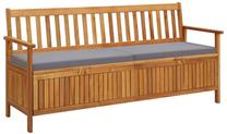 Āra sols VLX Solid Acacia Wood, koka krās./tumši pelēka krās., 63 cm x 170 cm x 84 cm