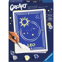 Glezna pēc numuriem Ravensburger CreArt Zodiac Sign Leo, zila krās., 18 x 24 cm