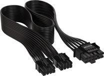 Kabelis Corsair 12VHPWR, 2 x 8-pin PCIe, 0.65 m, juoda sp.