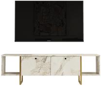 TV galds Kalune Design VG30 A, zelta krās./balta krās., 40 cm x 160 cm x 47.6 cm