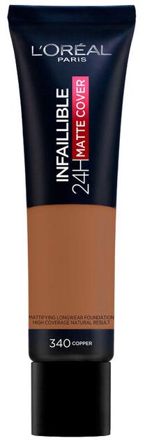 Skystas makiažo pagrindas L’Oréal Paris Infaillible 32H, 340 copper, 30 ml
