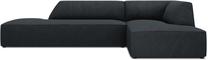 Kampinė sofa Micadoni Home Ruby Modular 4 Seats, juoda sp., dešininė, 273 x 180 cm x 69 cm