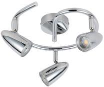 Valgusti lagi Candellux Liberty 93-49612, 3000 °K, 3 x 4 W, alumiinium v./kroom v. / kroom v.