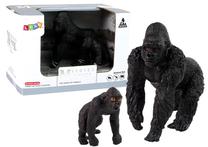 Figūrėlių rinkinys Lean Toys Animal Series Gorilla with baby 12318, 2 vnt., juoda sp.