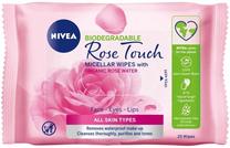 Mitrās salvetes sejai Nivea Rose Touch Micellar, 25 gab.