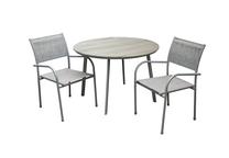 Lauko stalas Lucca, pilkas, 104 cm x 104 cm x 71 cm