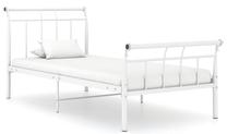 Lova viengulė VLX Metal 325031, 90 x 200 cm, balta sp., be čiužinio, su grotelėmis