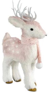 Figūrėlė, „Elnias“, 24 cm, balta sp./rožinė sp.