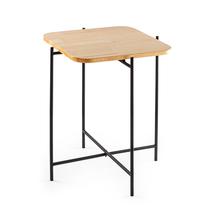 Kavos staliukas Kalune Design SHB-005, ruda sp./juoda sp., 46 cm x 46 cm x 56 cm