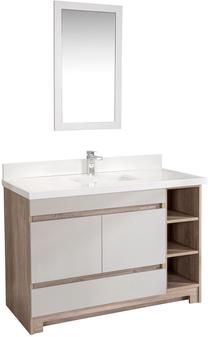Vonios kambario baldų komplektas Kalune Design Echo 48, ąžuolo sp., 54 cm x 120 cm x 86 cm