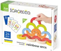 Деревянная головоломка с балансировкой Rainbow Arcs, многоцветный, 24 шт.