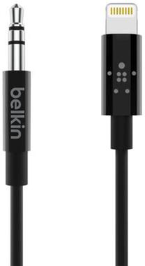 Laidas Belkin AV10172bt06-BLK, 3.5 mm (AUX)/Apple Lightning, juoda sp.