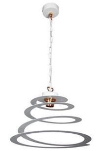 Valgusti rippuv Spiral LM-1.M/4BIALY, E27, 1 x 60 W, valge v. / valge v.