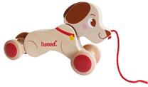 Развивающая игра Iwood Pull Along Dog, бежевый цв.
