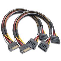 Кабель Akasa SATA male - SATA female 2pcs AK-CBPW05-KT02 15 pin SATA male, 15 pin SATA female, 0.3 м, многоцветный
